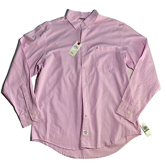 Izod Other - IZOD Saltwater Relaxed Classics Mens Shirt Size Large Pink Button Down Shirt